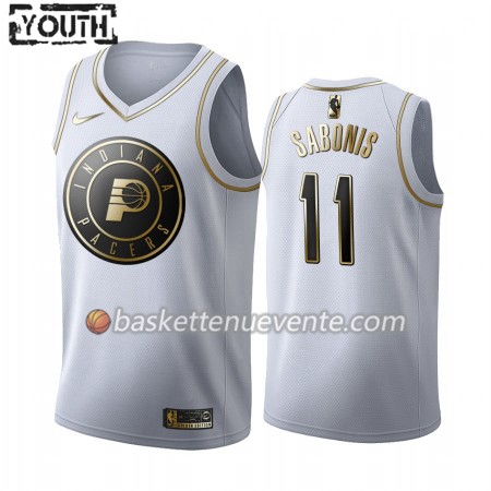 Maillot Basket Indiana Pacers Domantas Sabonis 11 2019-20 Nike Blanc Golden Edition Swingman - Enfant